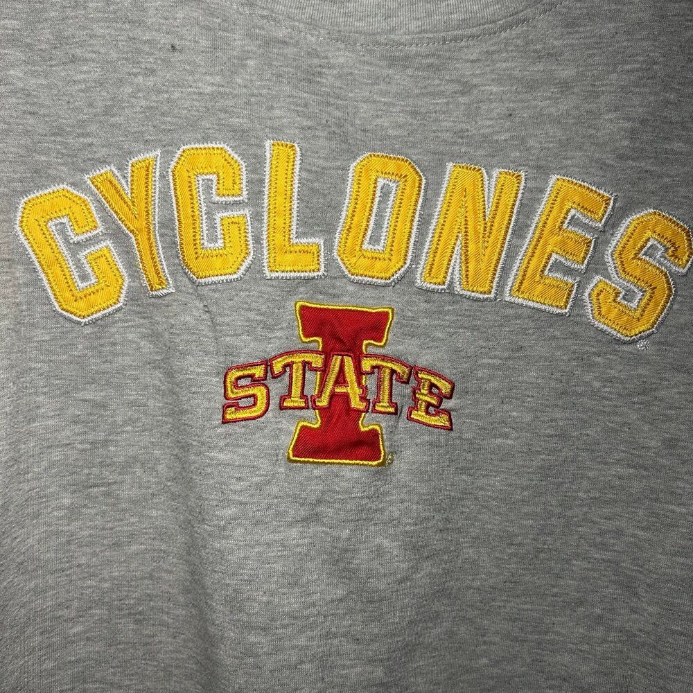 Iowa State Cyclones Sweatshirt Adult XL Embroidered Applique NCAA J America Gray - Picture 2 of 4